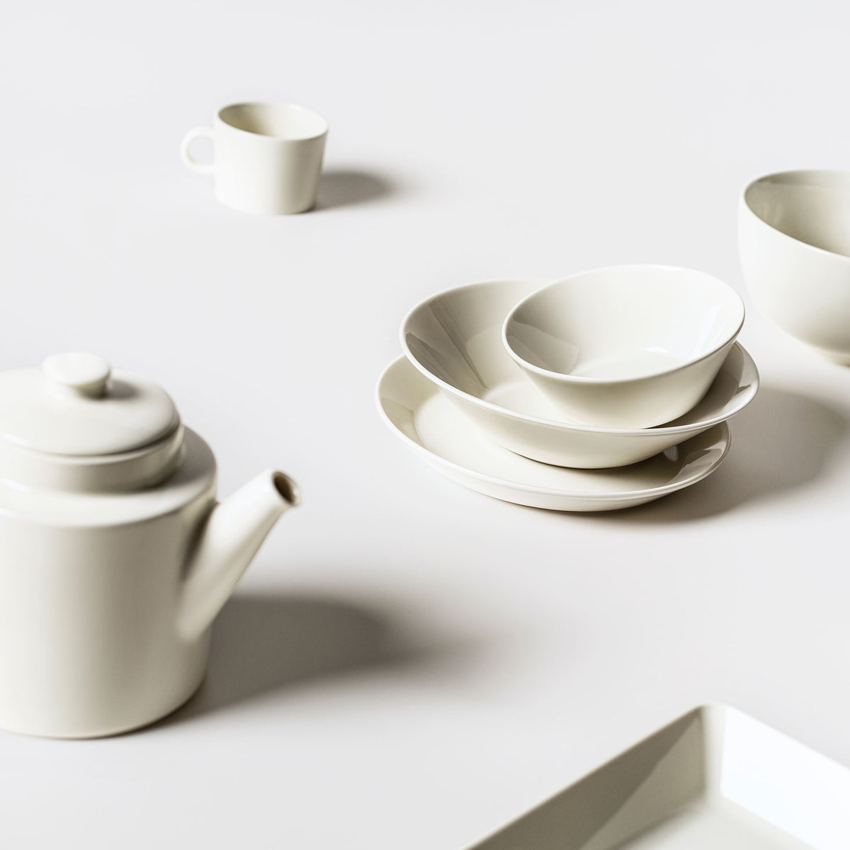 Teema Teekanne mit Deckel 1L weiss - Teema tea pot 1L white