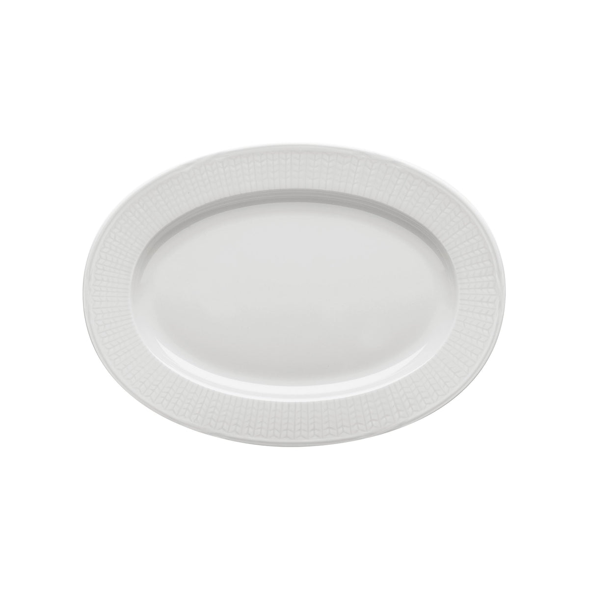 Swedish Grace Fat oval 32cm snö - SWGR dish oval 32cm snow