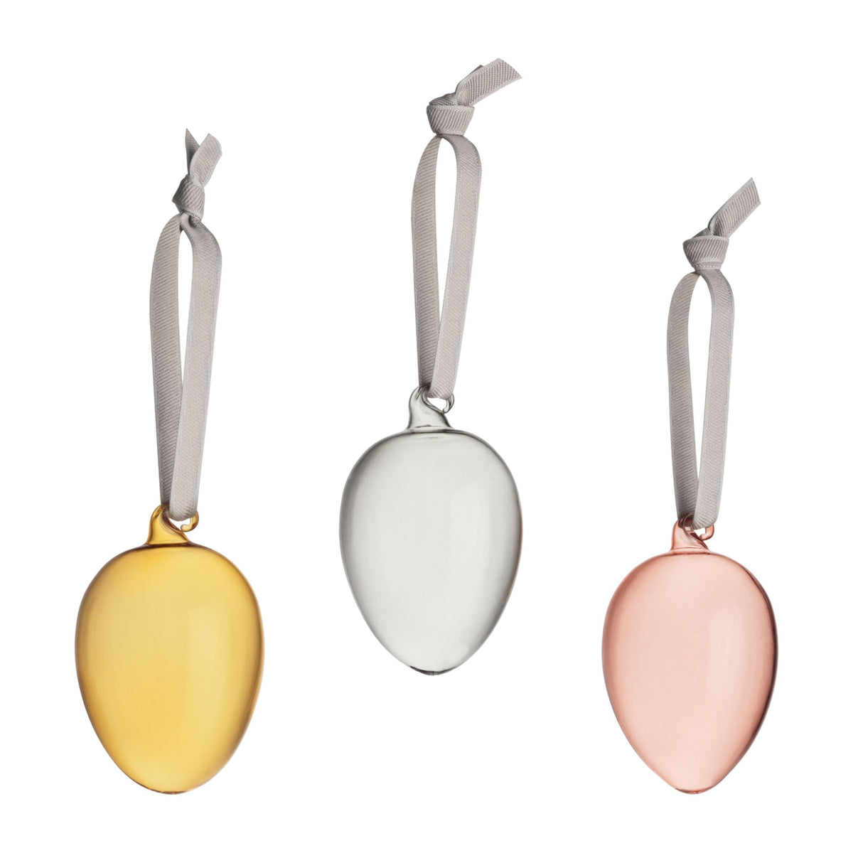 Iittala decorations glass egg 60mm, 3set mix - Iittala glass egg 60mm 3set mix