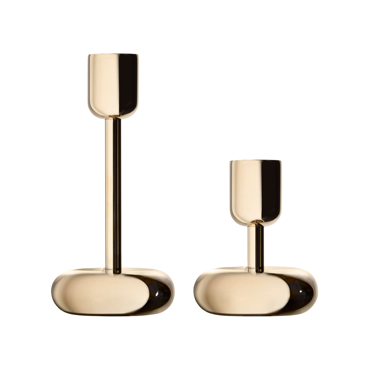 Nappula kynttilänjalkasetti messinki 2kpl - Nappula candleh. gift set brass 2pc
