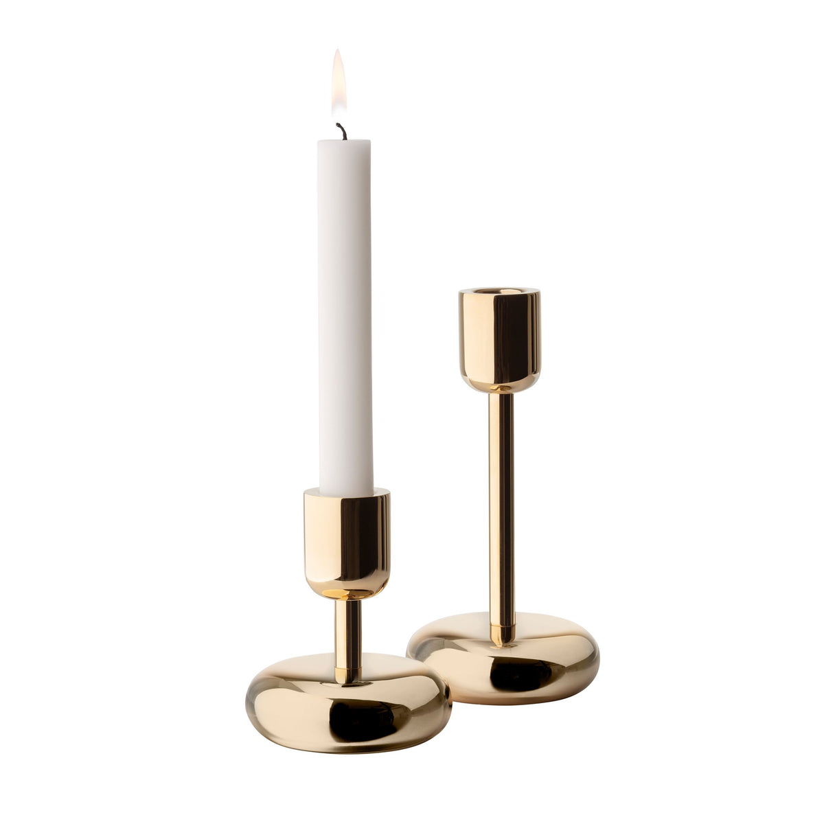 Nappula kynttilänjalkasetti messinki 2kpl - Nappula candleh. gift set brass 2pc
