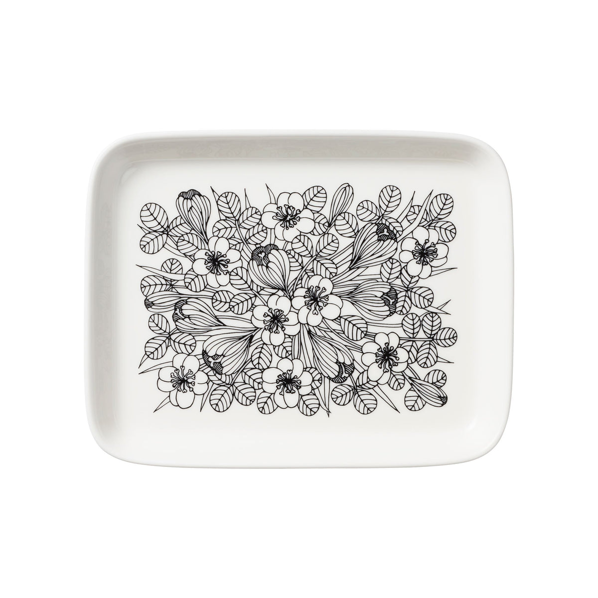 Krokus tallrik 15x19cm svart - Krokus plate 15x19cm black