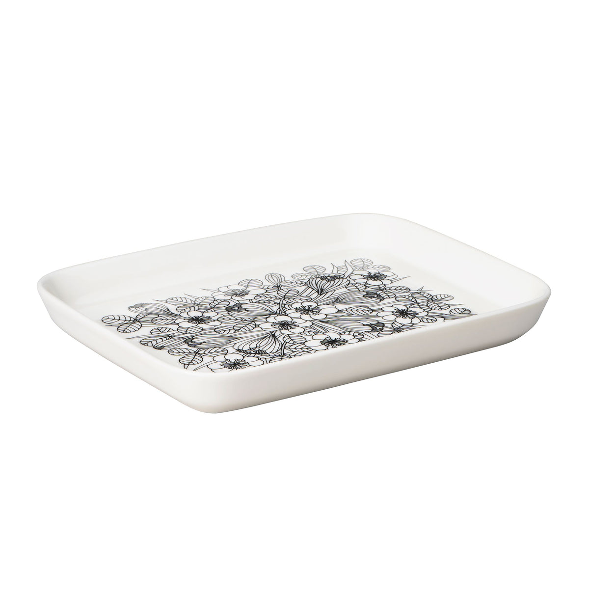 Krokus tallrik 15x19cm svart - Krokus plate 15x19cm black
