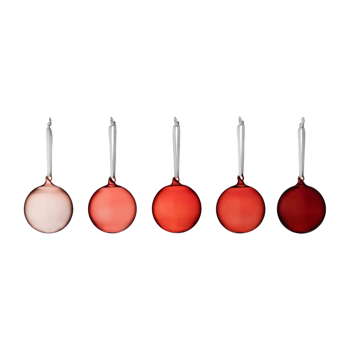 Iittala glass ball 80mm red 5 set - Iittala glass ball 80mm red 5set