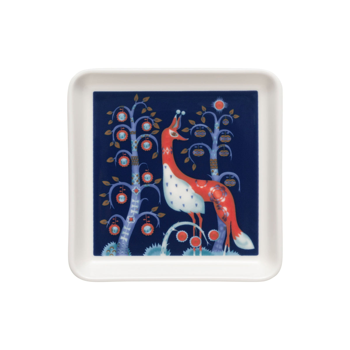 Taika Teller Quadrat 12 x 12cm Blau - Taika plate square 12x12cm blue