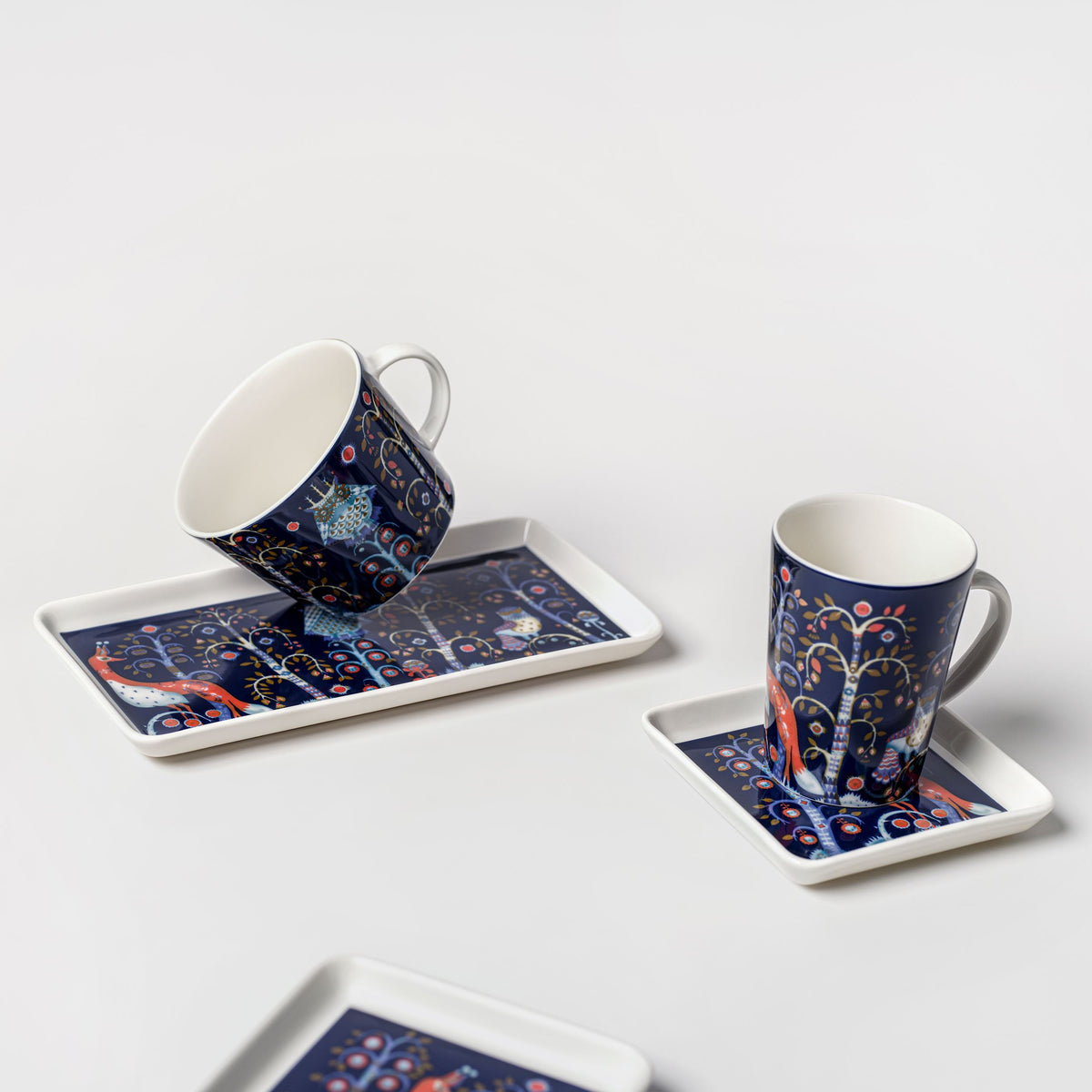 Taika Teller Quadrat 12 x 12cm Blau - Taika plate square 12x12cm blue