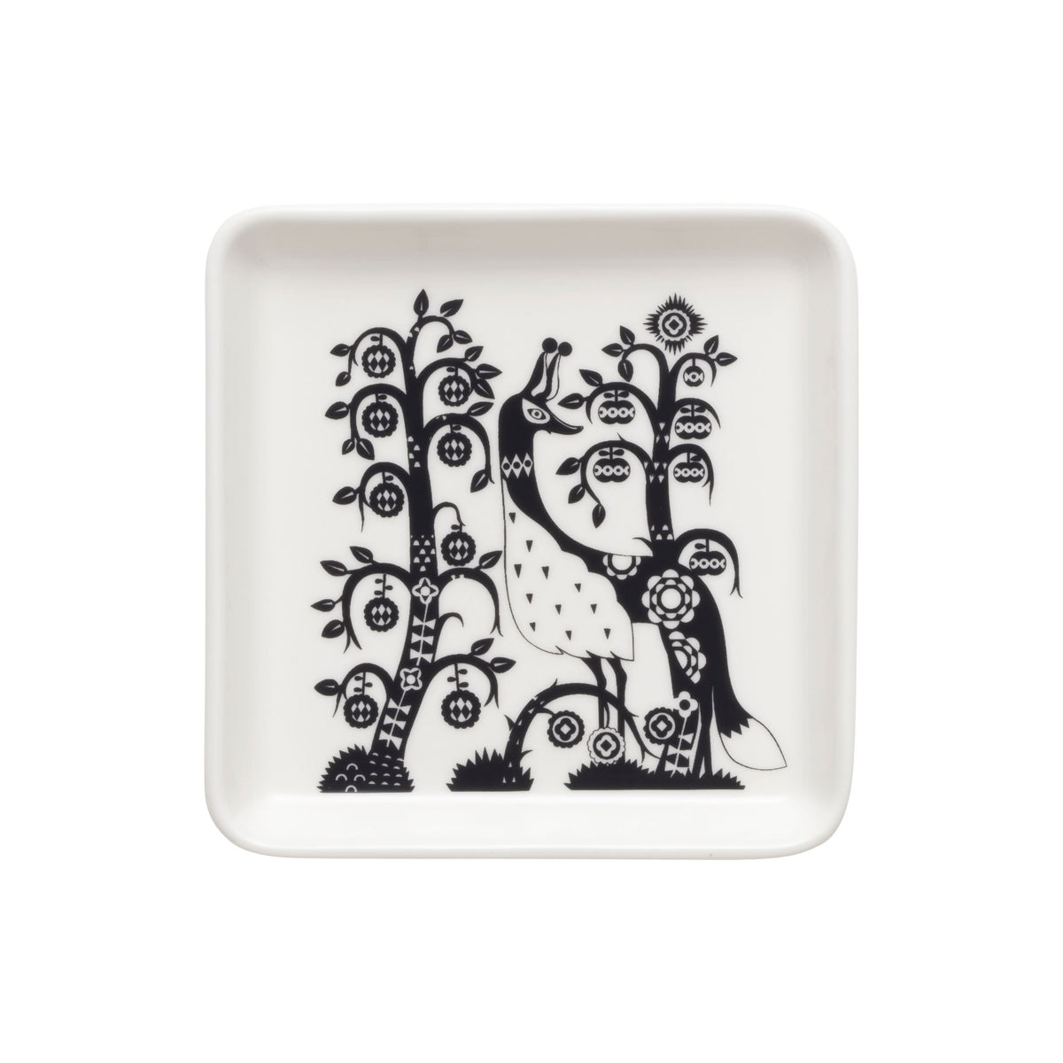 Taika Teller Quadrat 12 x 12cm Schwarz - Taika plate square 12x12cm black