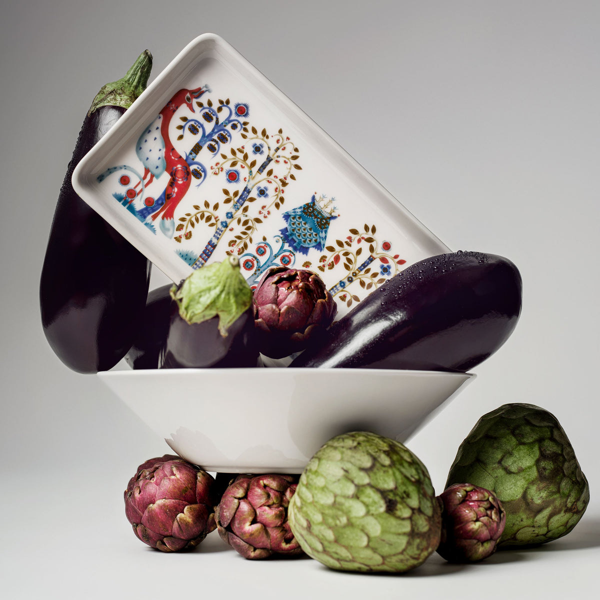 Taika plate rectangle 12x24cm white