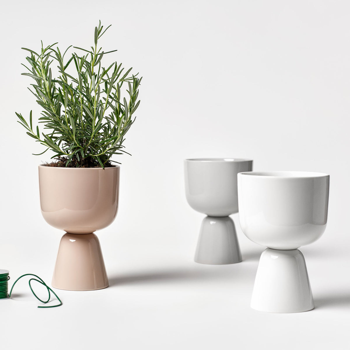 Nappula Blumentopf 190x125mm Weiß - Nappula plant pot 190x125mm white