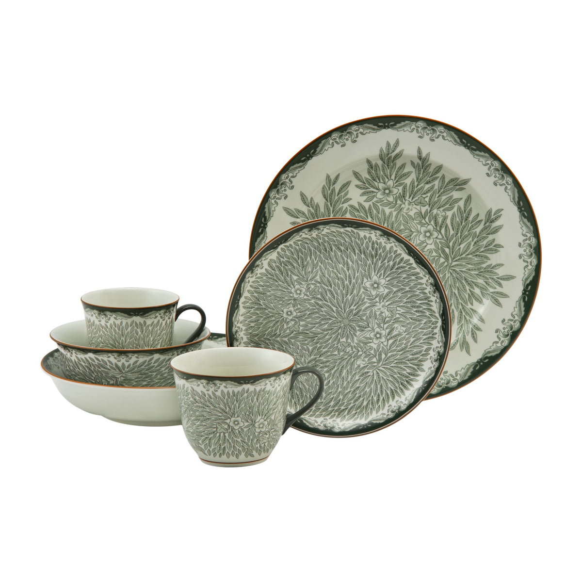 Ostindia Floris kulho 50cl vihreä - Ostindia Floris bowl 50cl green