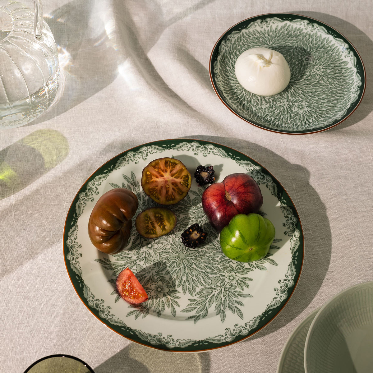 Ostindia Floris lautanen 27cm vihreä - Ostindia Floris plate 27cm green