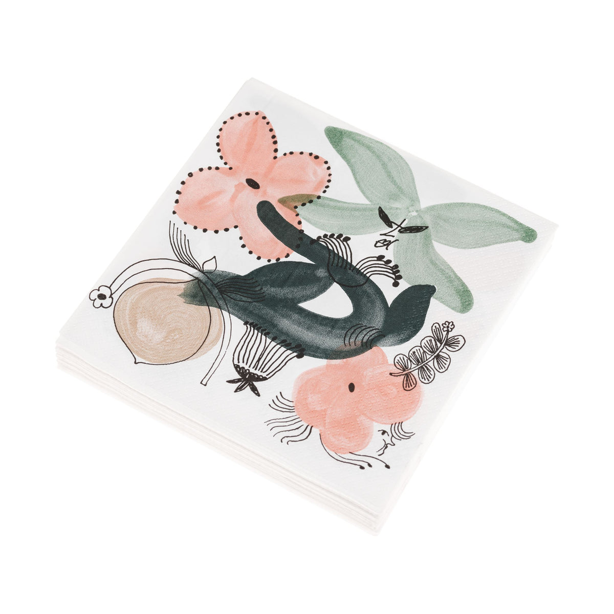 Kukkamaa Paperiservetti 33x33cm 20kpl vihreä - Kukkamaa napkins 33x33cm 20pc green