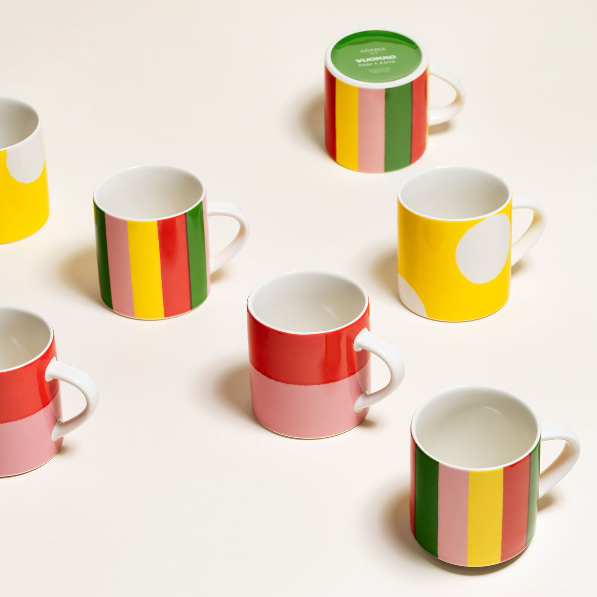 Vuokko mugg 0,35L liten 4-ränd - Vuokko mug 0,35L Pieni 4-raita