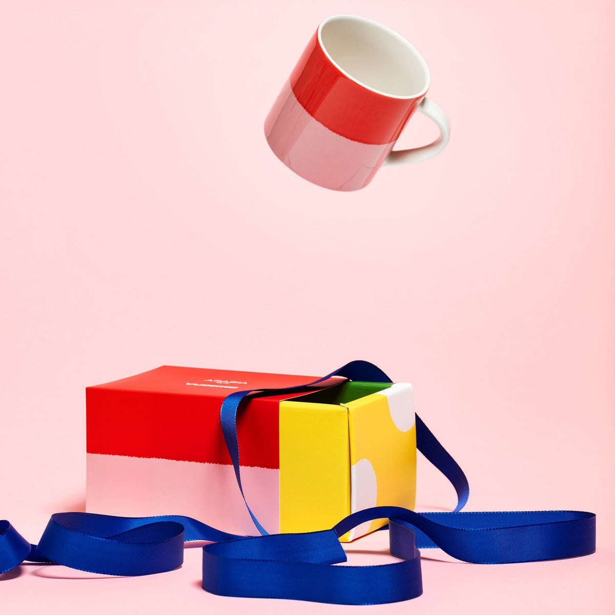 Vuokko muki 0,35L 2-väri pinkki-punainen - Vuokko mug 0,35L 2-väri pink-red
