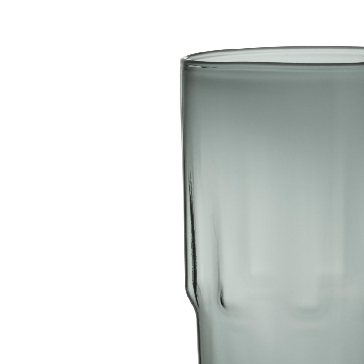 Solare hoog glas 39 cl staalgrijs set van 2 - Solare tall glass 39cl steel grey 2pc