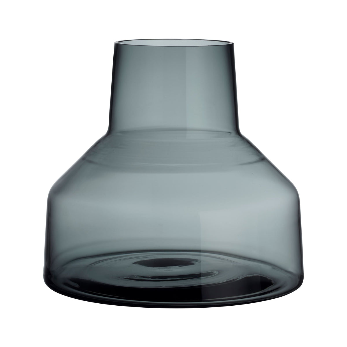 Solare Vase niedrig 220x200mm stahlgrau - Solare vase low 220x200mm steel grey
