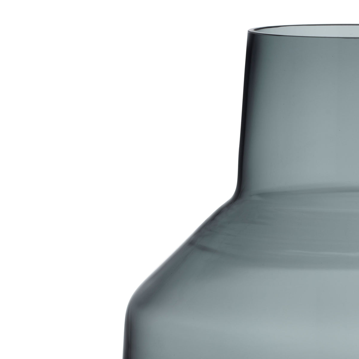 Solare Vase niedrig 220x200mm stahlgrau - Solare vase low 220x200mm steel grey