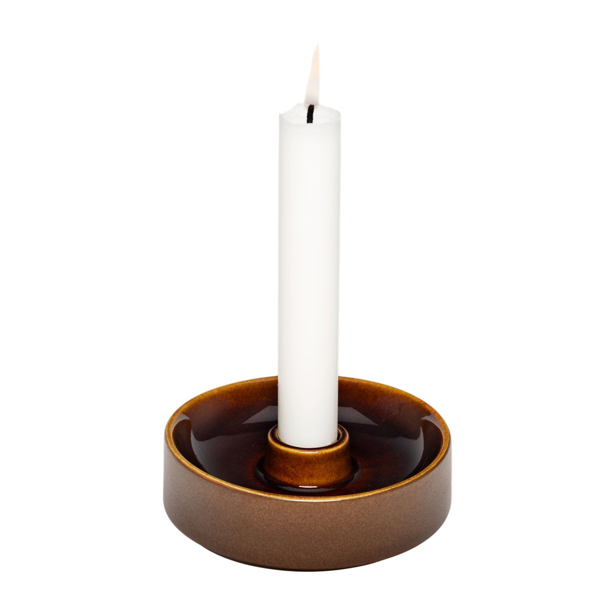 Kirnu ljusstake 11x3,5cm brun - Kirnu candleholder 11x3,5cm brown