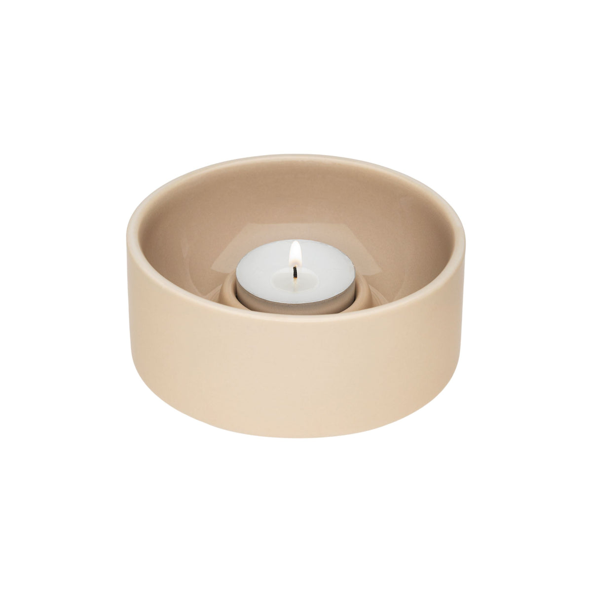 Kirnu ljuslykta 11x5cm beige - Kirnu tealight candleholder 11x5cm beige