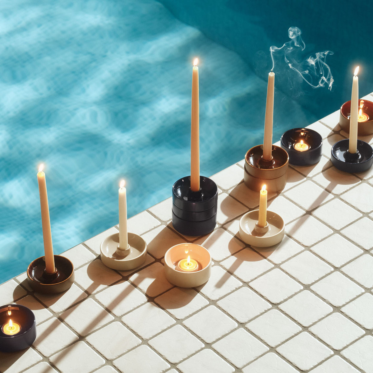Kirnu ljuslykta 11x5cm beige - Kirnu tealight candleholder 11x5cm beige