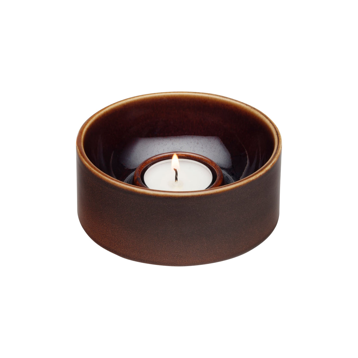 Kirnu ljuslykta 11x5cm brun - Kirnu tealight candleholder 11x5cm brown