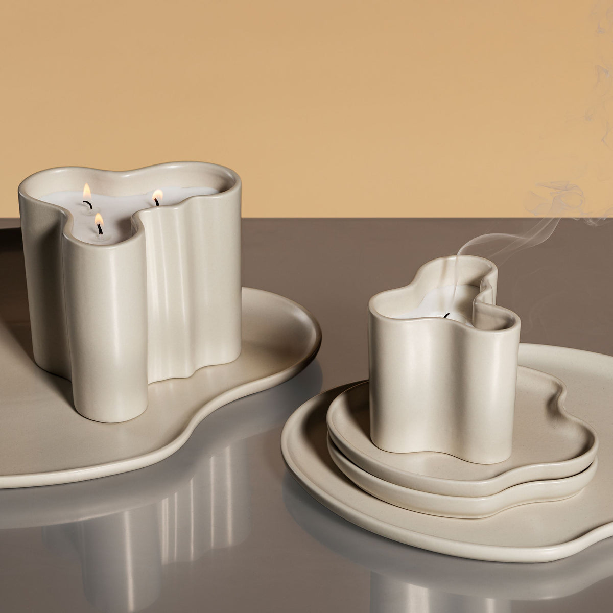 Alvar Aalto -kokoelma tuoksukynttilä 8cm hiekka - Aalto scented candle 8cm sand