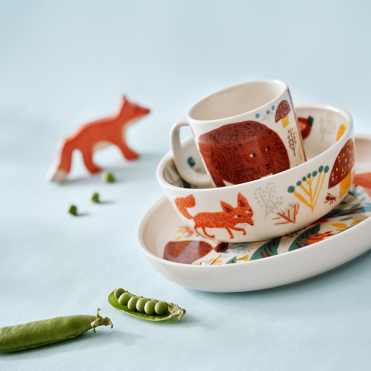 Poppoo barnservis Vänner 3-set - Poppoo children's tableware Friends 3set