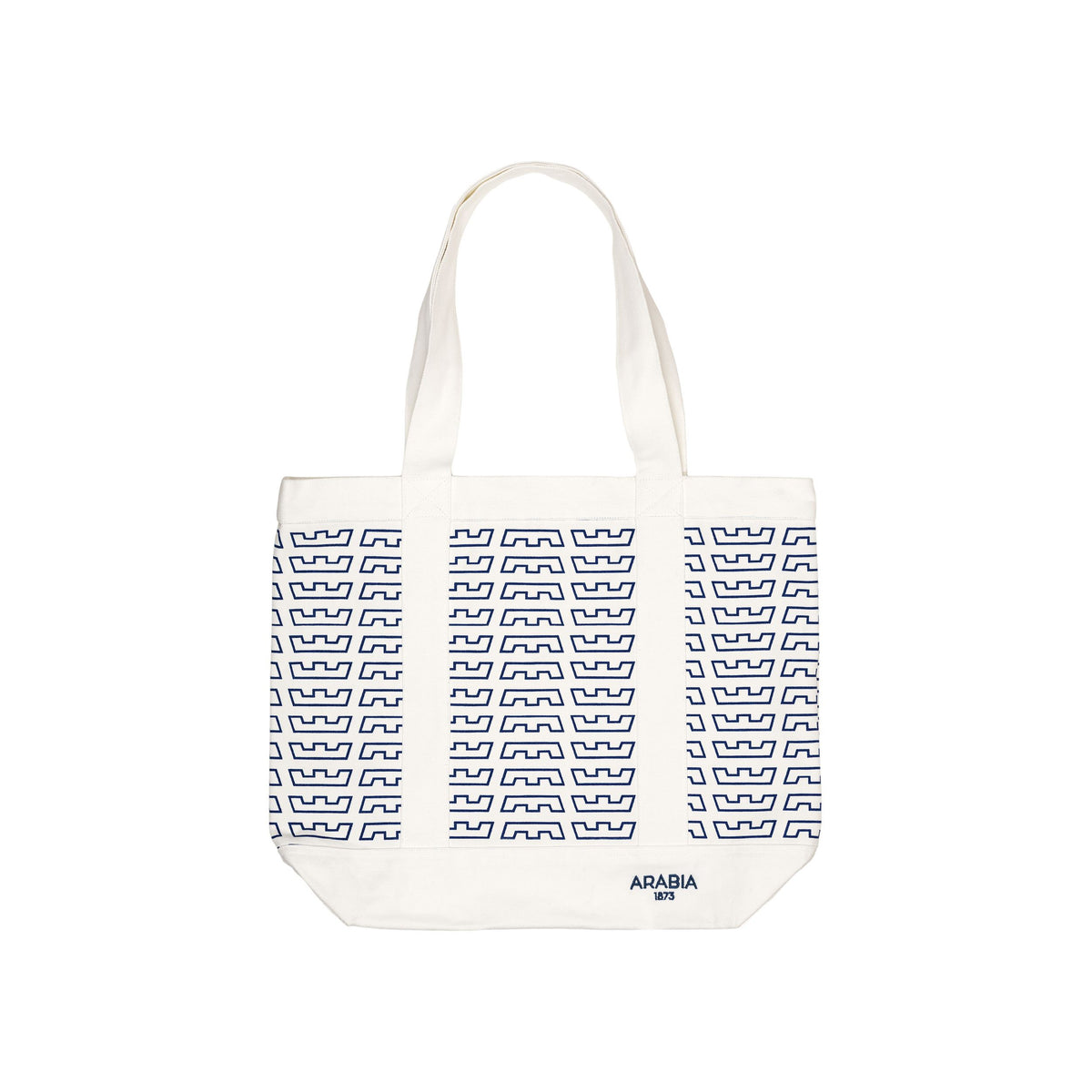 Arabia 1873 kangaskassi Kruunut valkoinen - Arabia 1873 tote bag Crowns white