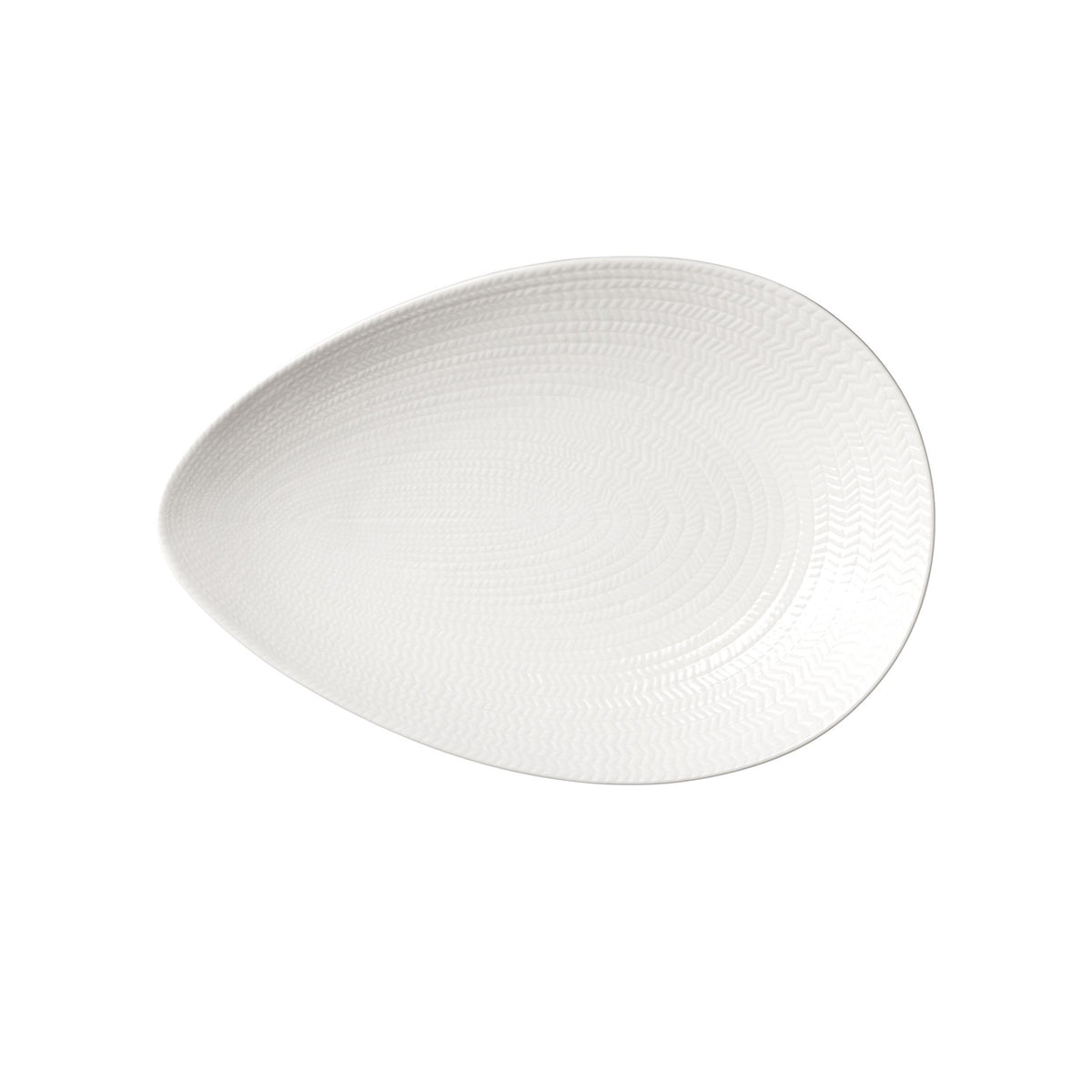 Blå eld serveringsfat 24x35cm vit - Blå eld serving platter 24x35cm white