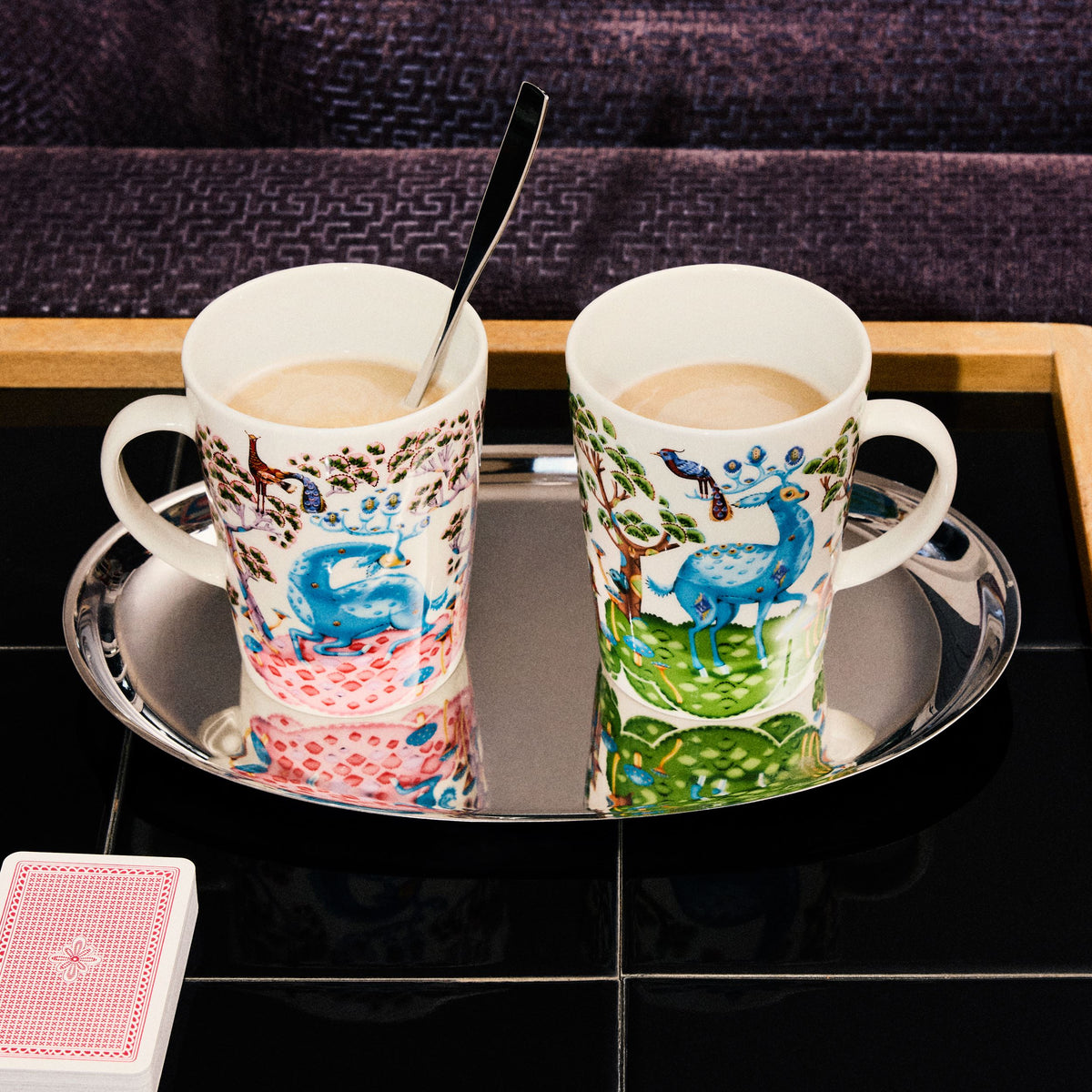 Satumetsä Becher 0,4l Babyrosa-Himmelblau - Satumetsä mug 0,4L baby pink-sky blue