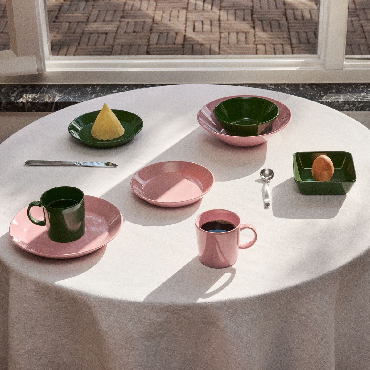 Teema Teller 17 cm rosa - Teema plate deep 21cm rose