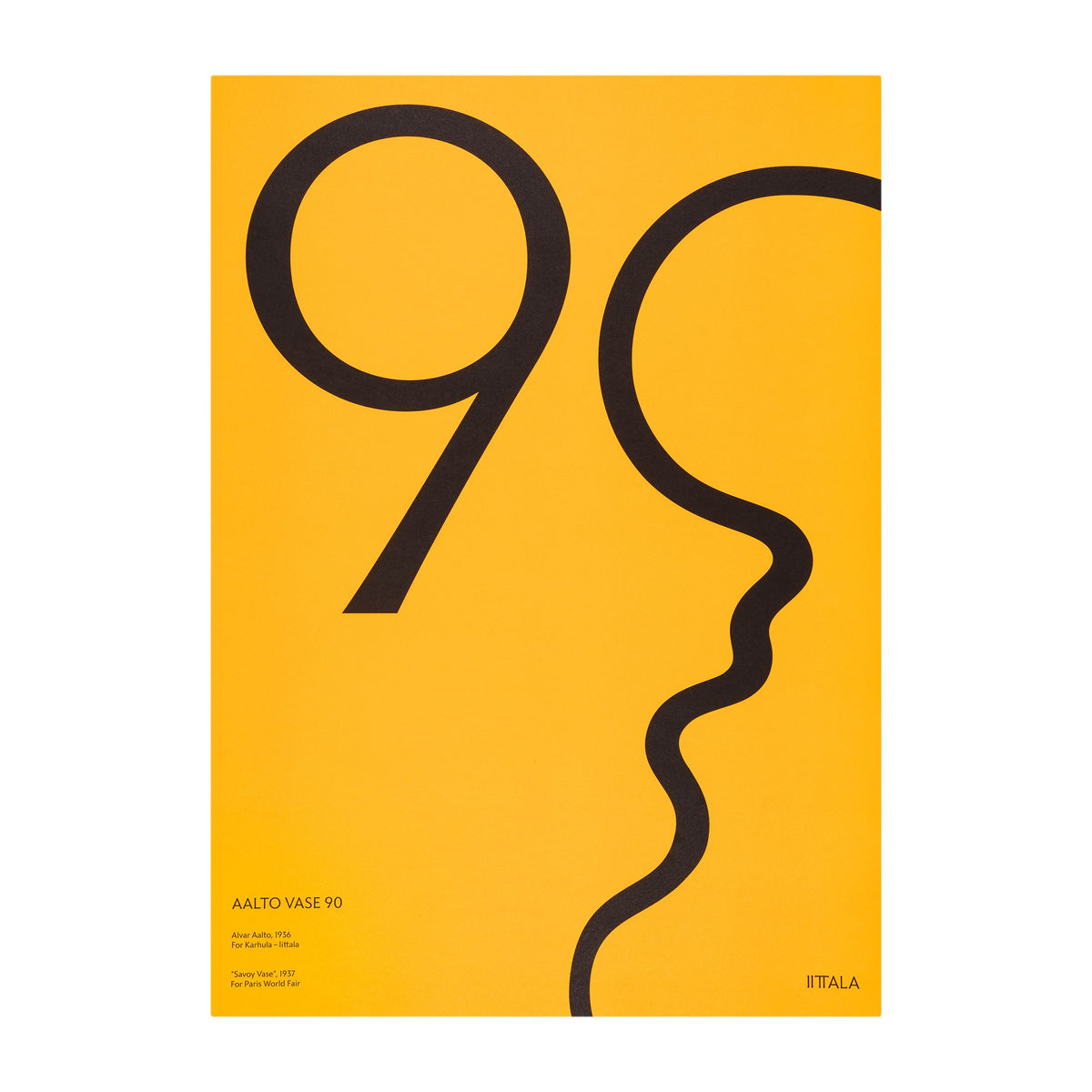 Aalto-Poster 50 x 70cm Aalto 90 Gelb - Aalto poster 50x70cm Aalto 90 yellow