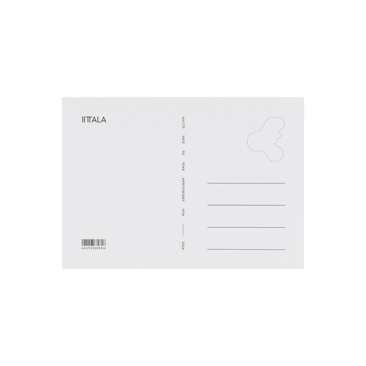 Aalto-Postkarte A6 Aalto 90 Schwarz - Aalto postcard A6 Aalto 90 black