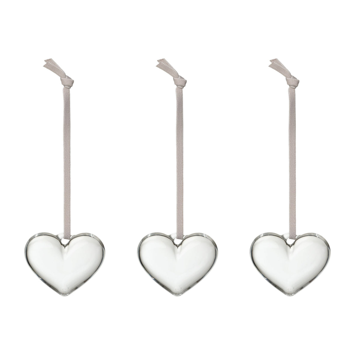 Iittala Glasherz 50mm klar 3er-Set - Iittala glass heart 50mm clear 3pc