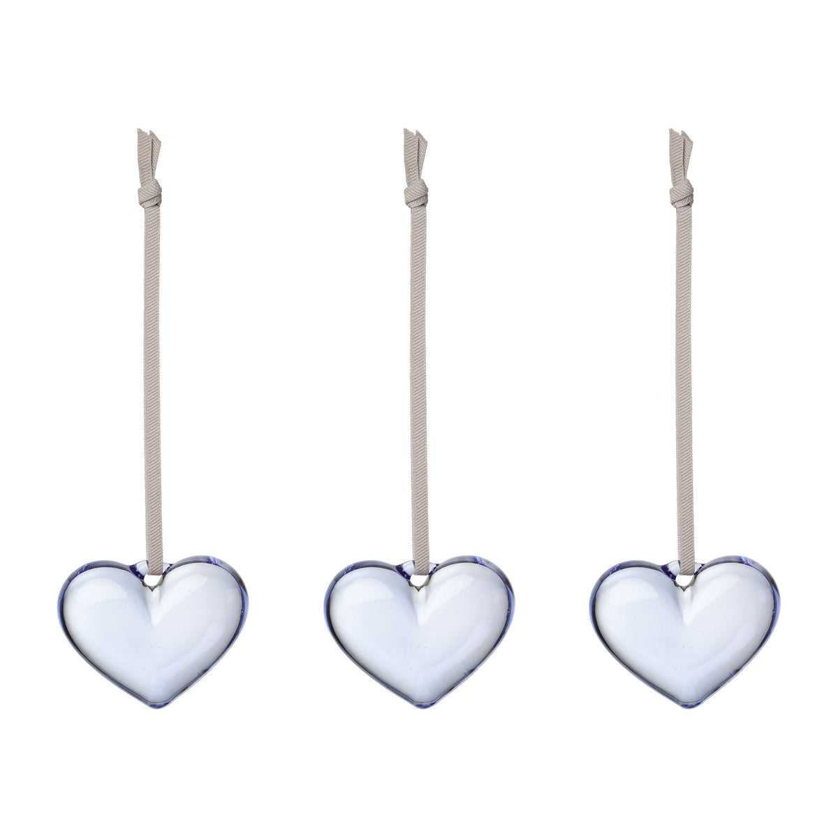 Iittala Glasherz 50mm Hellblau 3er-Set - Iittala glass heart 50mm bright bl. 3pc