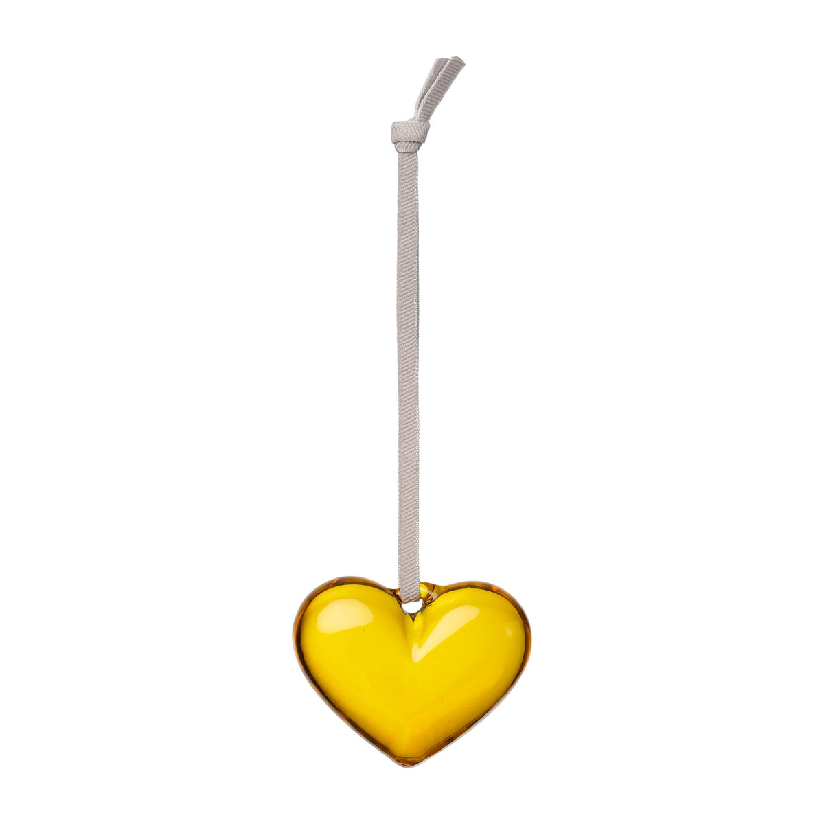 Iittala lasisydän 50mm keltainen 3kpl - Iittala glass heart 50mm yellow 3pc