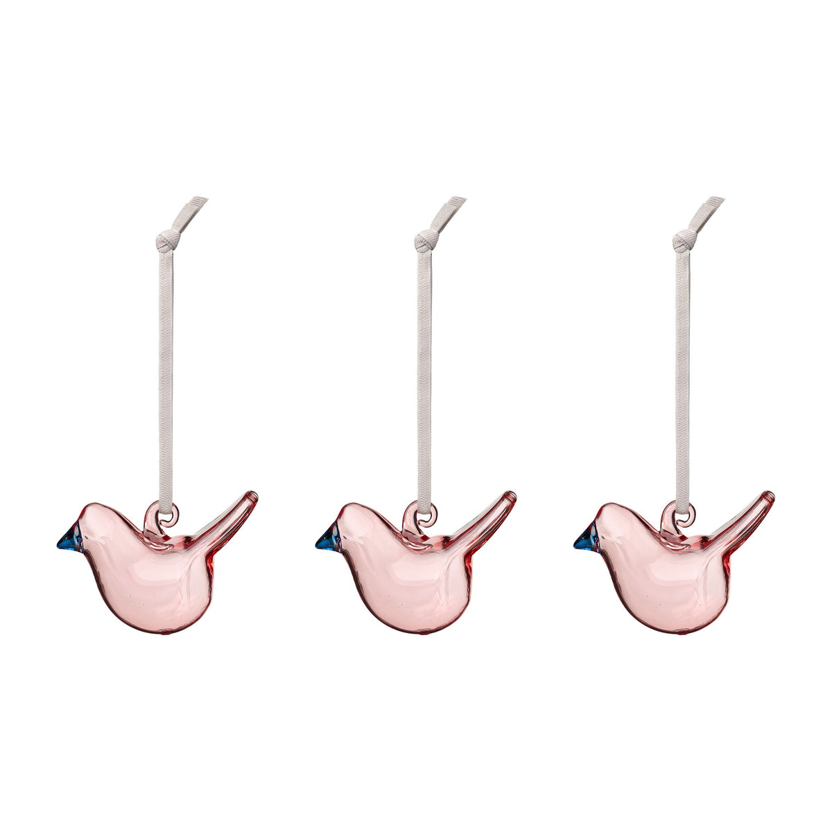 Iittala Mini-Glasvögel Rosé, 3er Set - Iittala mini glass birds rose 3pc
