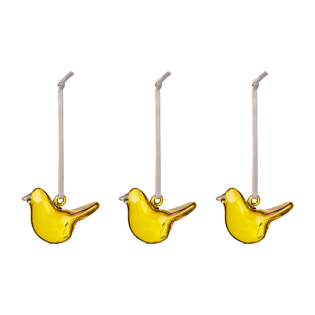 Iittala mini glass birds yellow 3-set - Iittala mini glass birds yellow 3pc