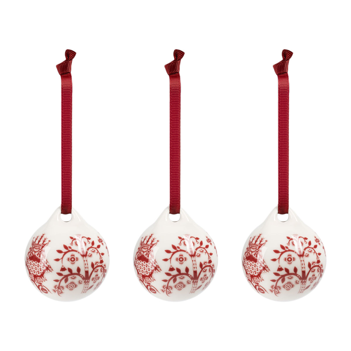 Taika ornament 5cm red garnet 3-pack - Taika ornament 5cm red garnet 3pc