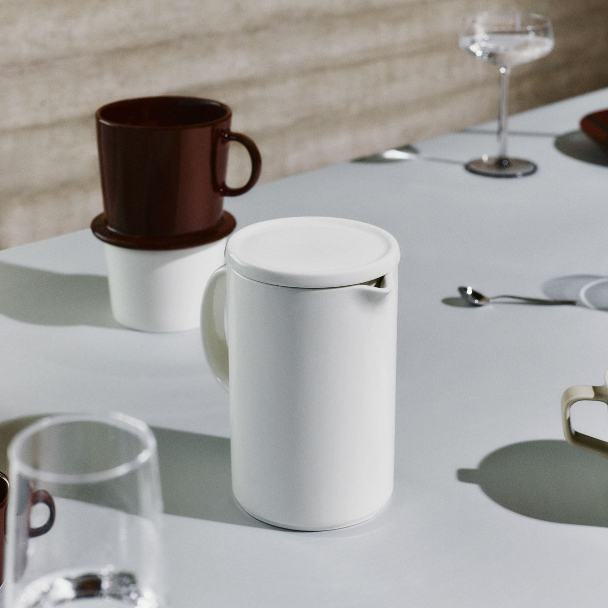 Teema Kaffeekanne 0,8l Weiß - Teema coffee can 0,8L white