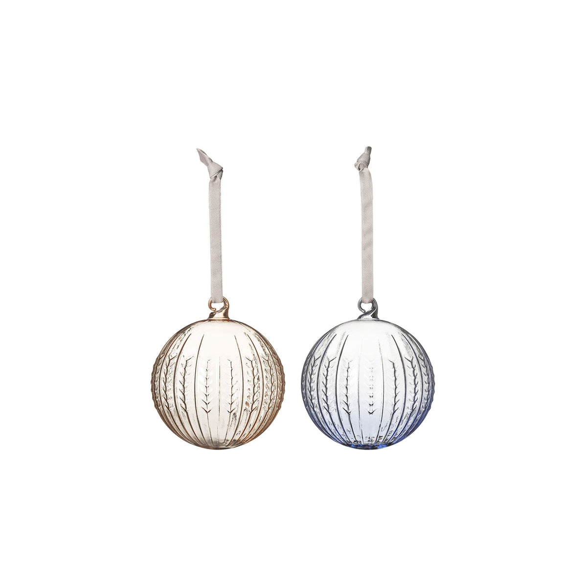 Swedish Grace glaskula 8cm 2st set jubilee & blå - SWGR bauble 8cm jubilee & blue set 2pcs
