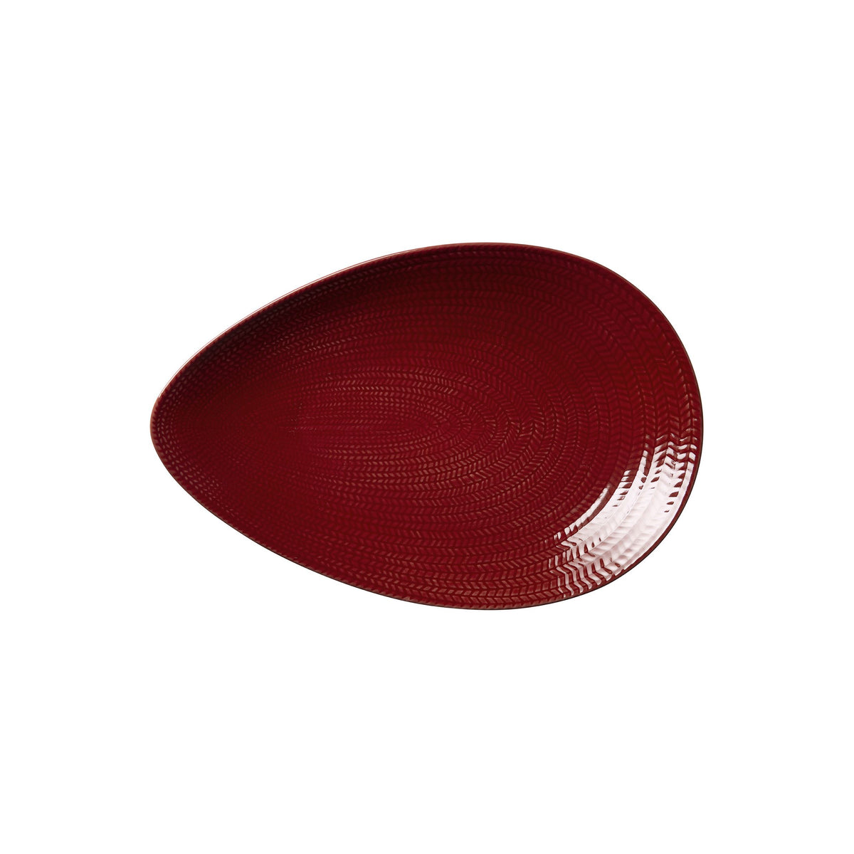 Blå eld serveringsfat 24x35cm röd - Blå eld serving platter 24x35cm red